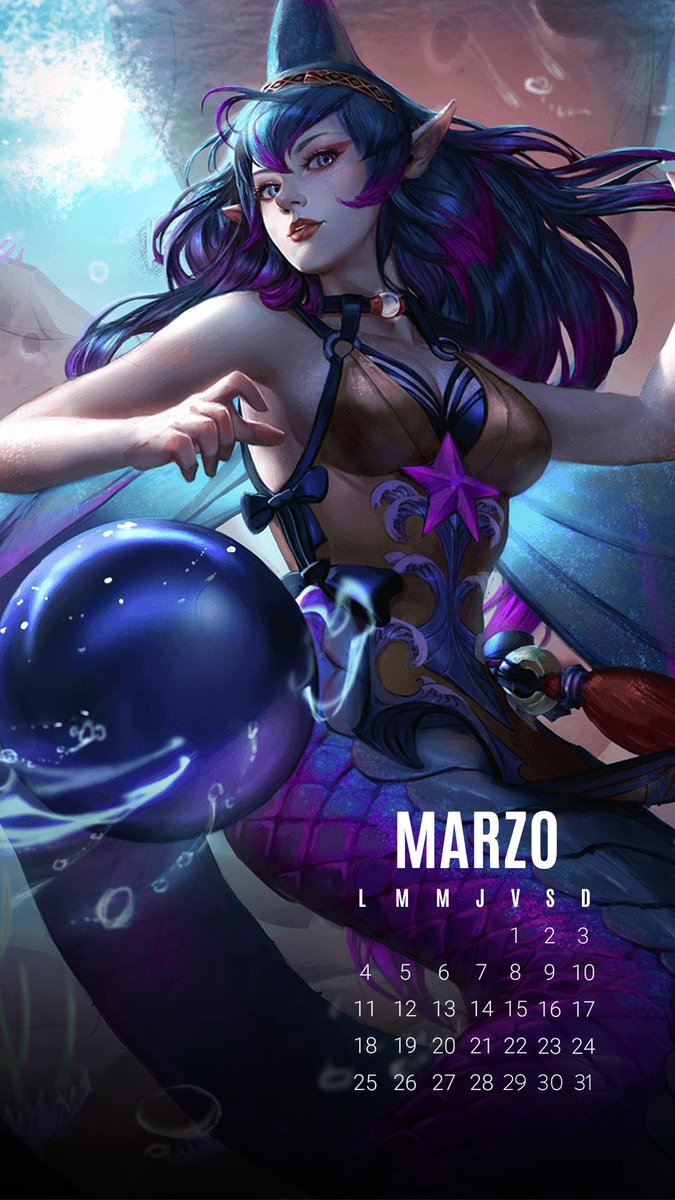 VaingloryES's tweet photo. Feliz Marzo a todos. No olvides ninguna fecha importante este mes, así que usa este calendario con nuestra querida Lorelai como fondo de pantalla #Vainglory https://t.co/m7U8PXtvol