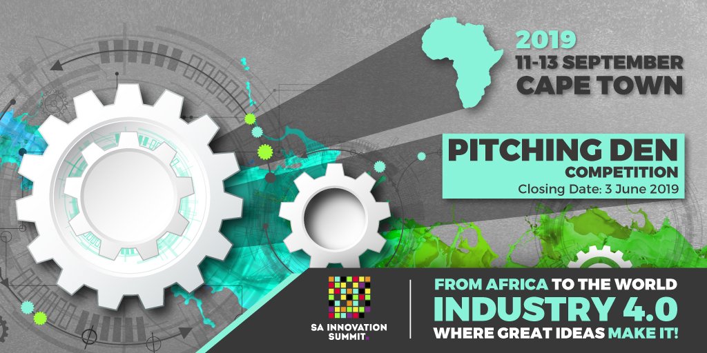 innovsummit's tweet photo. #Pitch your tech solutions to venture capitalists, angel investors and business development experts! The SA Innovation Summit #PitchingDen entries are now open! https://t.co/FWJp0fiM0i #SAIS2019 #FromAfricaToTheWorld https://t.co/VrSVeRq9e7
