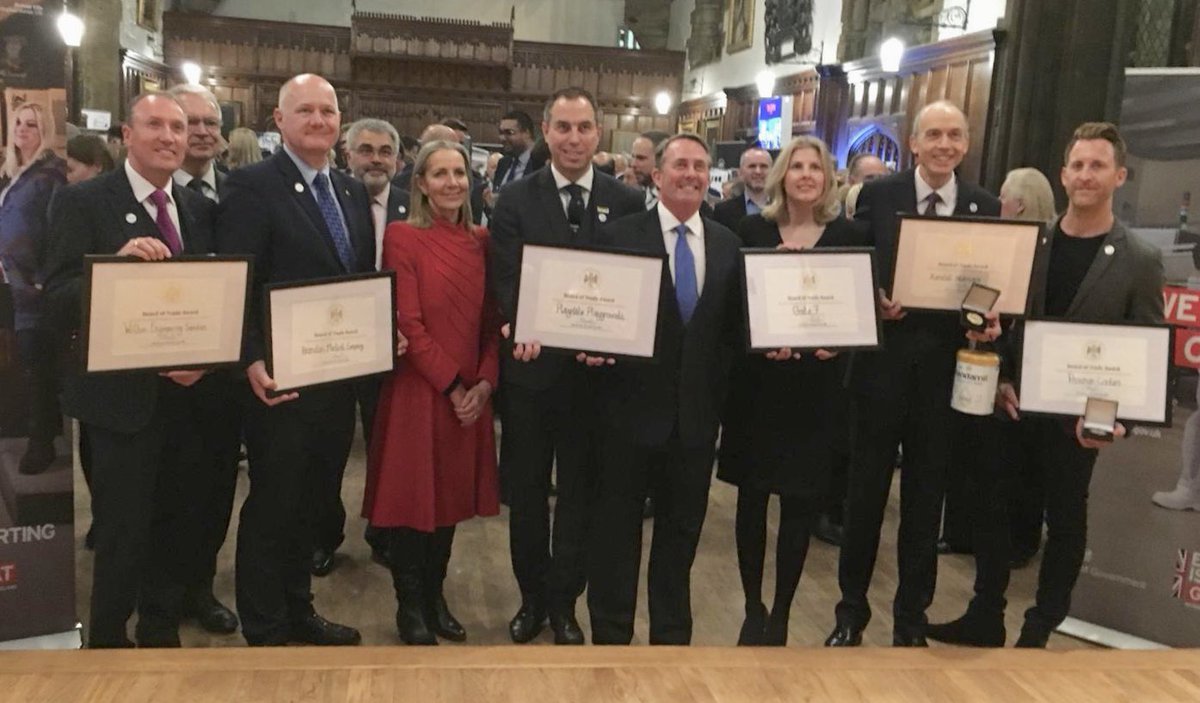 AntoniaRomeoUK's tweet photo. Congratulations to the winning exporters from the North East 🇬🇧 at last night’s @tradegovuk Board of Trade awards 🏆 announced by @LiamFox - exporting everything from powdered milk & playground equipment to medical technology. #ExportingisGREAT #BOFTAs https://t.co/rjXLGLv6vG