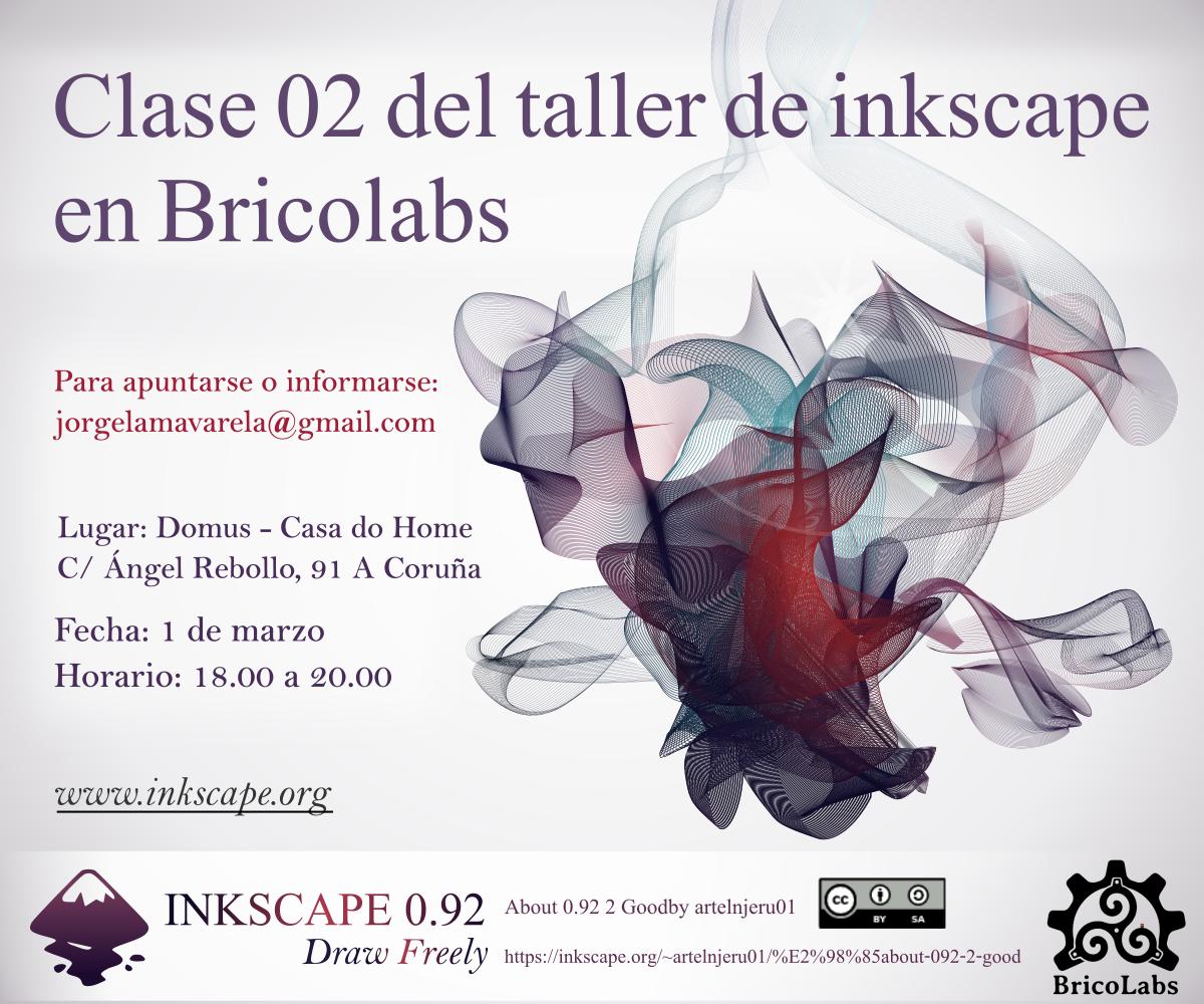 Hoy clase más avanzada de <a href="/inkscape/">Inkscape</a> en <a href="/Brico_Labs/">BricoLabs</a> de 18.00 a 20.00
Aún queda alguna plaza, ¿a qué esperas?
P.D. Puedes venir disfrazado
#ComparteConocimiento