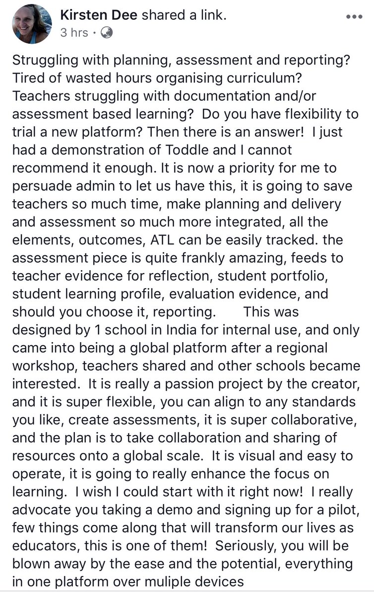 toddle_edu's tweet photo. Thank you for your kind words Kirsten 😊 I’m thrilled to be able to make planning and reflection easier for PYP educators. Hope to collaborate with you soon! #edtech #epyp
https://t.co/ixAgrS2QQE https://t.co/eCrpnOzVgW