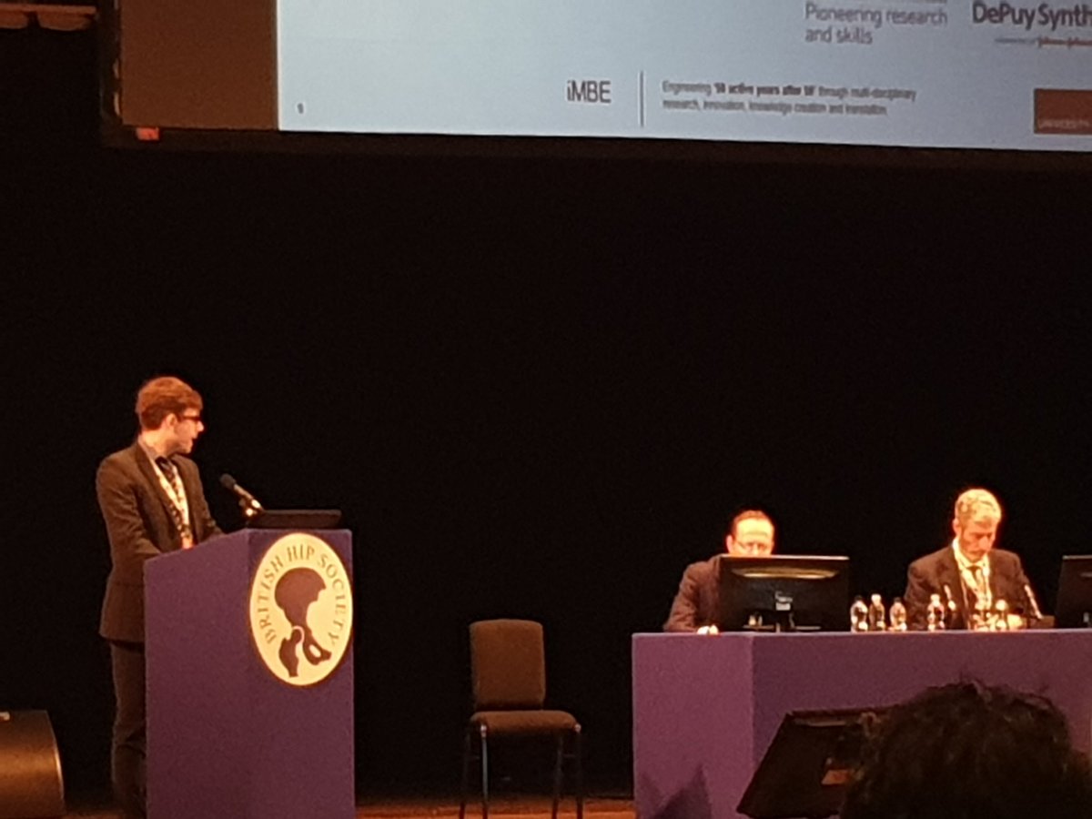 Well done <a href="/gpryce91/">Greg Pryce</a>! you tackled questions and represented <a href="/iMBE_Leeds/">iMBE @ Leeds</a> researchers really well! <a href="/BritishHipSoc/">British Hip Society</a> BHS 2019 in Nottingham.