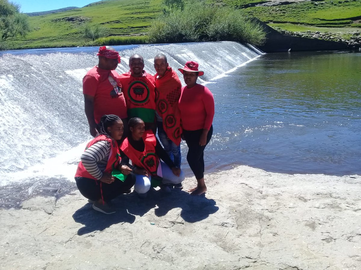 These  guys are hard at work to make sure that 'Maletsunyane rally on Sunday becomes a success. Indeed it is going to be awesome. Don't miss it! #joinDC. #MYDCMYFUTURE.