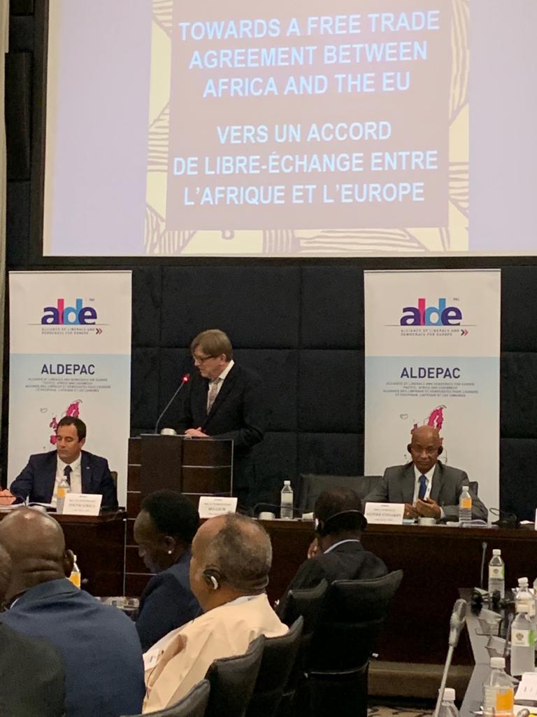guyverhofstadt's tweet photo. Let’s create a single Euro-African economic area. It would have an enormous potential that remains untapped: 1.5 billion consumers, 20 trillion in value, able to rival with China. #ALDEPAC https://t.co/XnE1d4yq3P