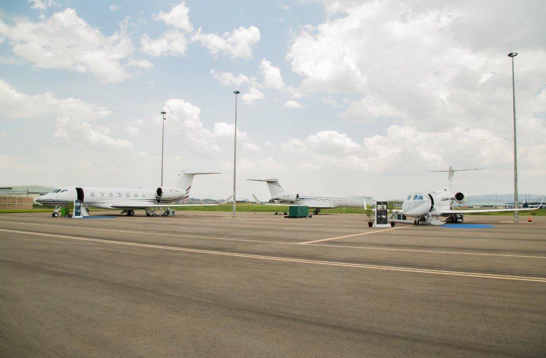 RwandaCAA's tweet photo. Static Show at Kigali International Airport
#AVAF19
#GulfstreamJets
#airshow2019 https://t.co/JnfBee3Q2O