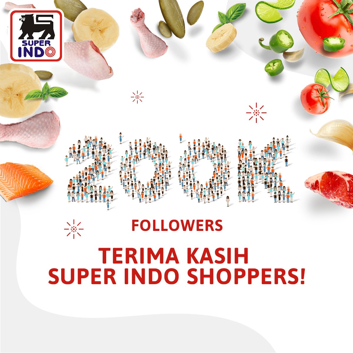 followers instagram super indo kini sudah mencapai 200 000 terima kasih banyak untuk semua super indo - indo followers instagram