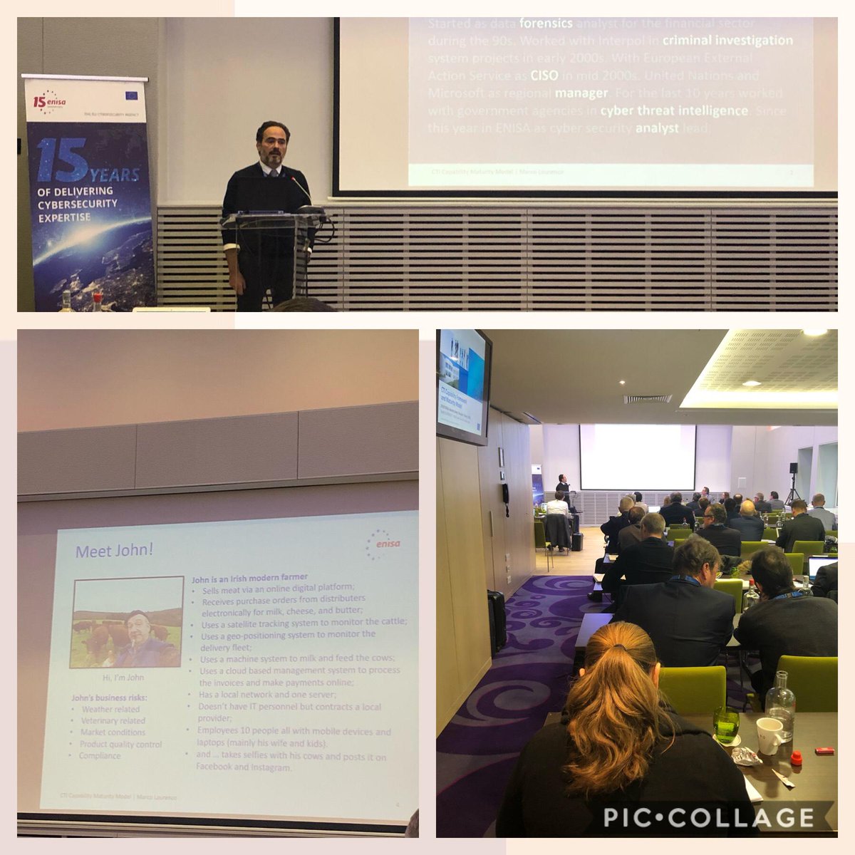 enisa_eu's tweet photo. Real value added by #ENISA’s CTI Capability Framework and Maturity Model to European SMEs. The tools provided help companies like farmer John access their current situation with regards to #cybersecurity risks and threats &amp; be better prepared. #ENISA15 https://t.co/7TLlgrBFDH