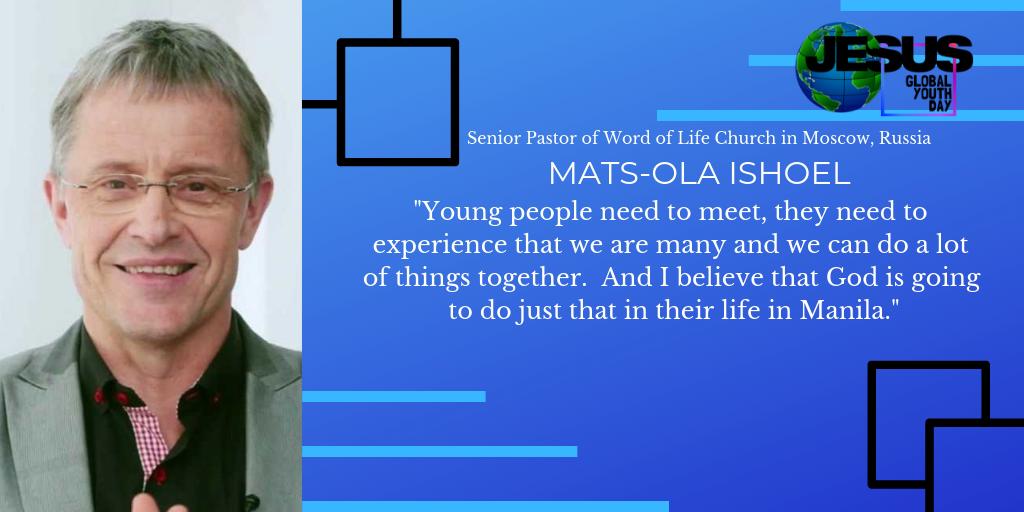 JesusGYD's tweet photo. Mats-Ola Ishoel of Word of Life Church in Moscow, Russia encourages you to come yourself and bring your youth to Jesus Global Youth Day in Manilla.   https://t.co/XsQRZKv5uv https://t.co/Q9tieVQSCo