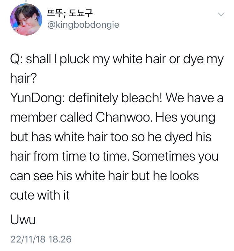 Wud 찬구 On Twitter In Case You Didnt Know Chanwoo Has White