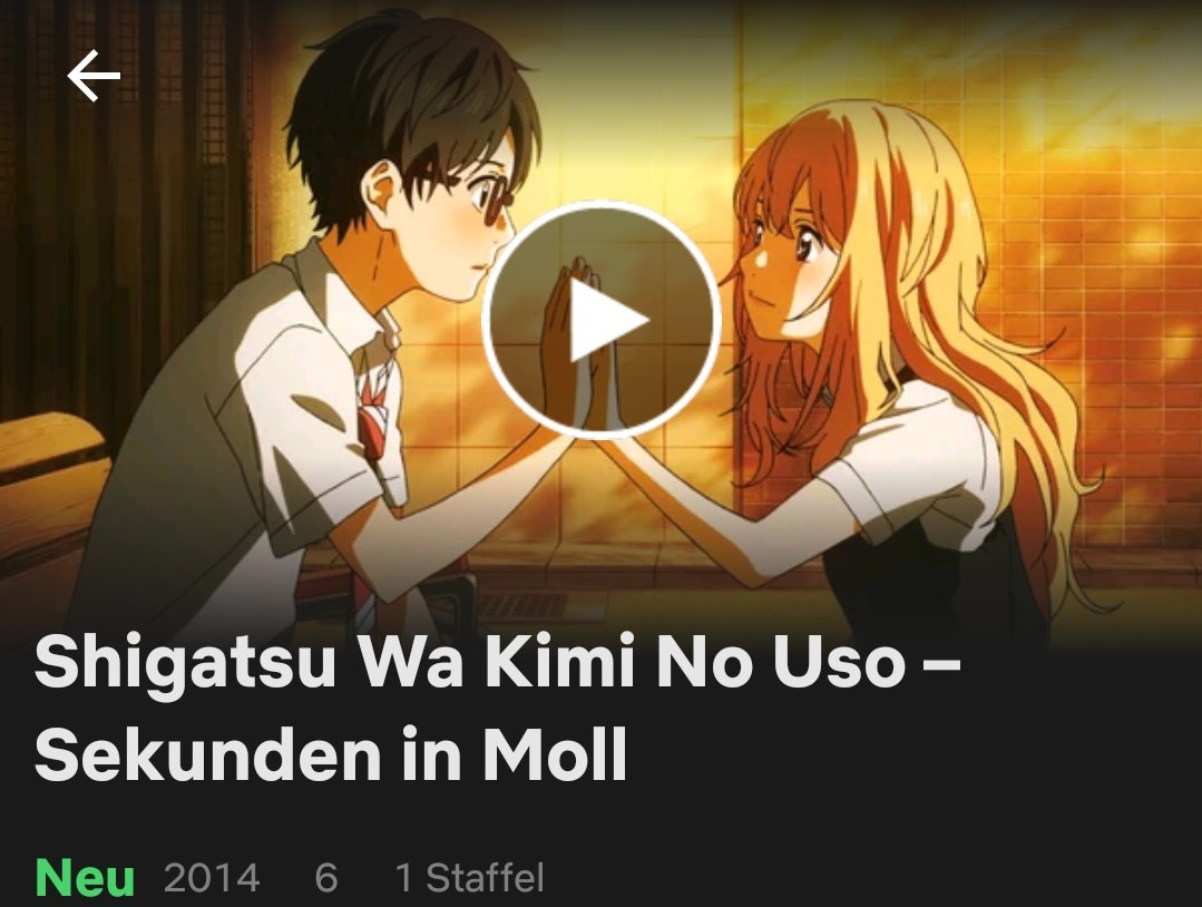 TaichiiiX's tweet photo. Ich erinnere an dieser Stelle:

Shigatsu Wa Kimi No Uso - Sekunden in Moll ist nun auf Netflix verfügbar! 😍

@NetflixDE Man dankt! ♥ https://t.co/IPZnJGvMZr