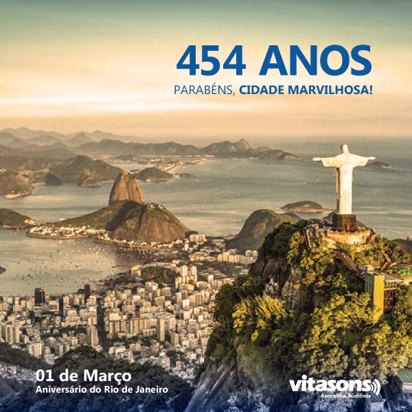 Vitasonsbr's tweet photo. Mais um ano de inspiração, sol e muita alegria. 
Parabéns Rio de Janeiro por seus 454 anos!
Aproveite e visite nossa unidade na cidade maravilhosa, na Av. Nilo Peçanha, 50.
Telefone: (21) 2524.4288
#Vitasons #AparelhosAuditivos #RioDeJaneiro https://t.co/HKK1jO7qSd