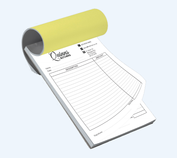PrintEngineNI's tweet photo. The end of the tax year is fast approaching!
Make sure you are prepared by placing your order for personalised, duplicate or triplicate invoice books today! Stitched and numbered A4 and A5 books available. #PrintEngine #Print #Design #InvoiceBooks https://t.co/avn0WJMphq