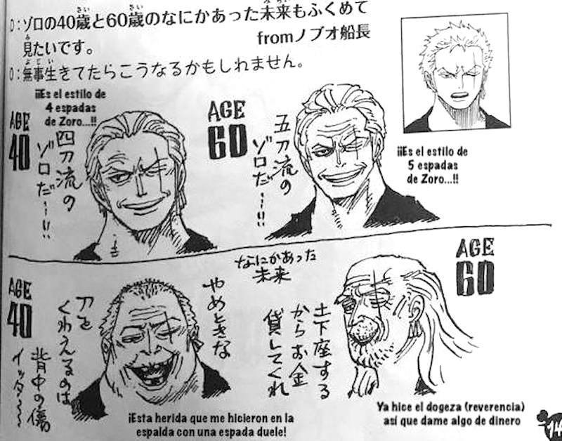 How Whole Touch On Characters Would Peep By The Side Of 40 Moreover 60 Life Old Zoro Age 40 And 60