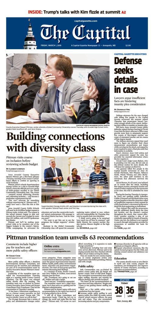 Check out today's edition of The Capital. The eNewspaper is included with a print subscription or part of our digital subscription platform. Try it at: digitaledition.capitalgazette.com