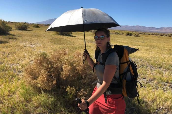 JMTBook's tweet photo. Silver Shadow: Six Moon Designs Launches Ultralight Carbon Umbrella #JohnMuirTrail (in the shade) https://t.co/xeBv6oka2T https://t.co/jRndyg2FqM