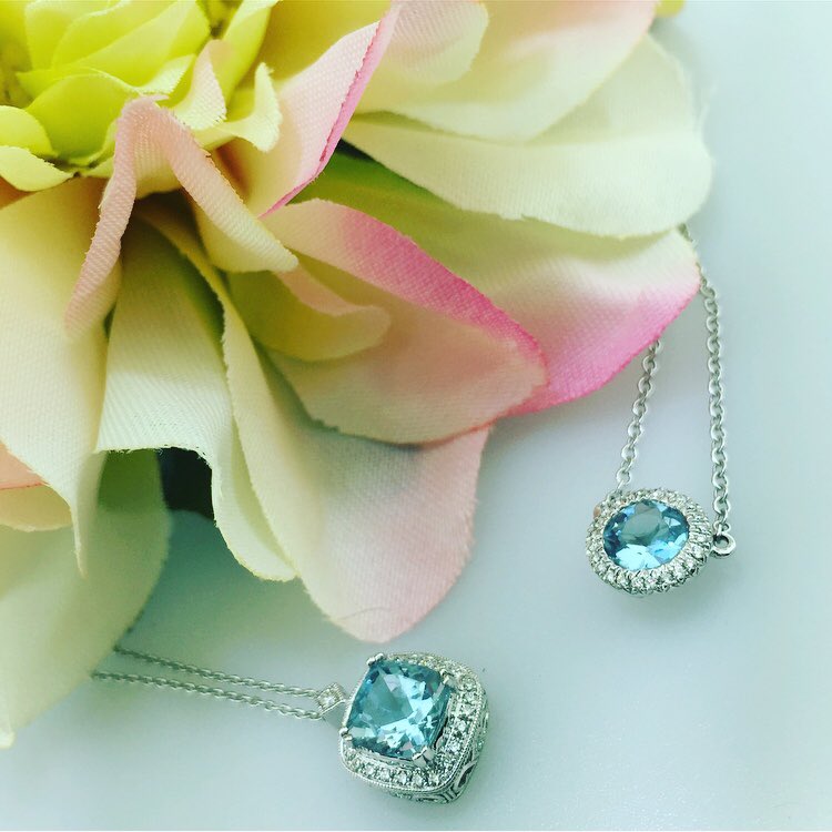 PageFine's tweet photo. Gemstone of the month for March is the beautiful and rare Aquamarine. 
The name Aquamarine derives from the Latin, meaning ‘water of the sea’. These gorgeous blue stones are not possess a good hardness which makes them quite robust for daily wear. #finejewellery #Aquamarine https://t.co/fS9up1PCY8
