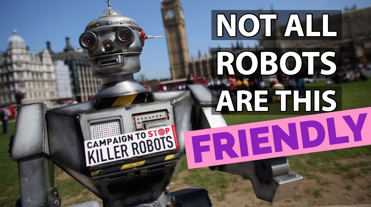 BanKillerRobots's tweet image. #FridayFeeling Would you like an opportunity to meet our favourite robot? Come to Berlin! Register here: bit.ly/2SR9bq3 #killerrobotsGer #killerrobots