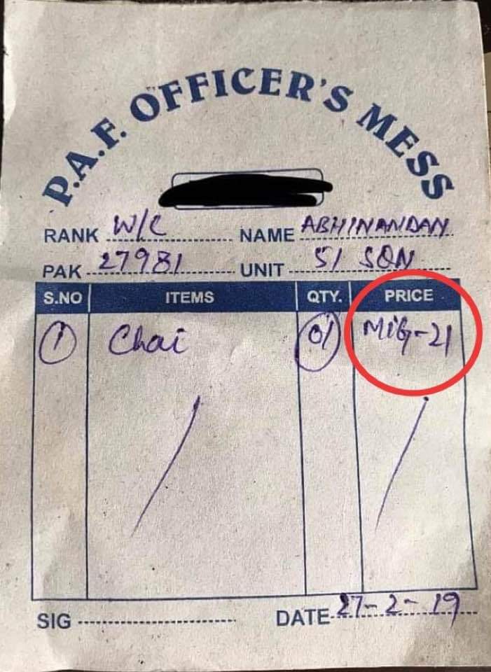KazmiWajahat's tweet photo. The most expensive cup of tea ever 🤣 - #PakistanLeadsWithPeace https://t.co/tJGAwBrp0a