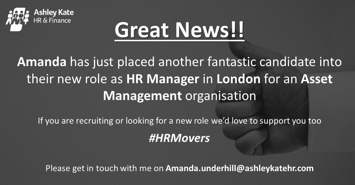 AshleyKateUK's tweet photo. Congratulations to @AmandaU_HR for placing today's candidate in their new career! From everyone here we would like to wish them a massive Good Luck!!πΎπ₯³
#HRMovers #Fridayfeeling https://t.co/e9WHIbzmTp