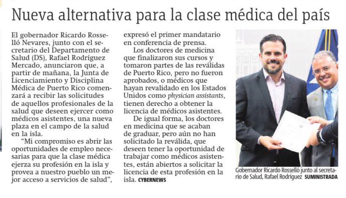 ricardorossello's tweet photo. Nuevos empleados en el campo de la salud. Mi compromiso es abrir las oportunidades de empleo necesarias para que la clase médica ejerza su profesión en la isla y provea a nuestro pueblo un mejor acceso a servicios de salud. @DeptSaludPR https://t.co/6KnmvxuprA
