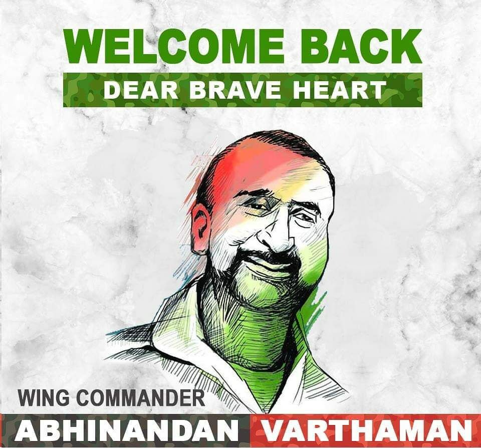Dileep_Online's tweet photo. #WelcomeBackAbhinandan #AbhinandanVarthaman #Abhinanadan
#OurHeroIsBack https://t.co/loBR302pVM
