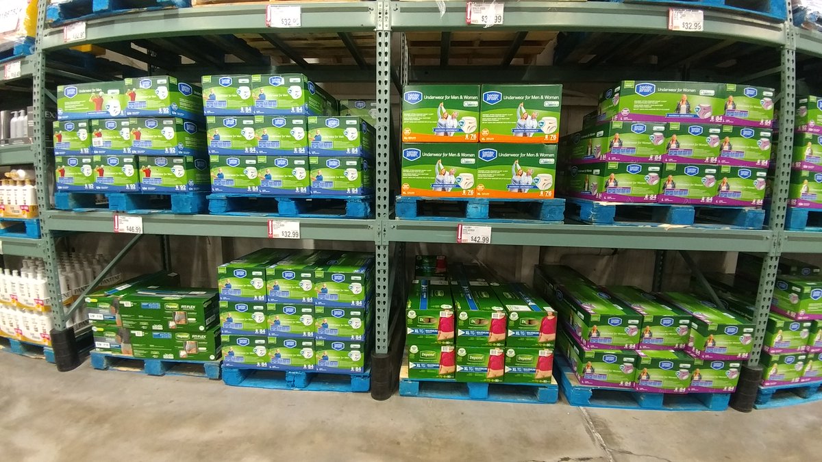 glh3o's tweet photo. @BJsWholesale - I caught major hell for the substandard quality of your Depend wannabes. Please, PLEASE make room for some XL Men's Depends in your Webster warehouse. #dependsarebetter #genericunderpantsrip #unhappyfather https://t.co/RPPwzf4rmP