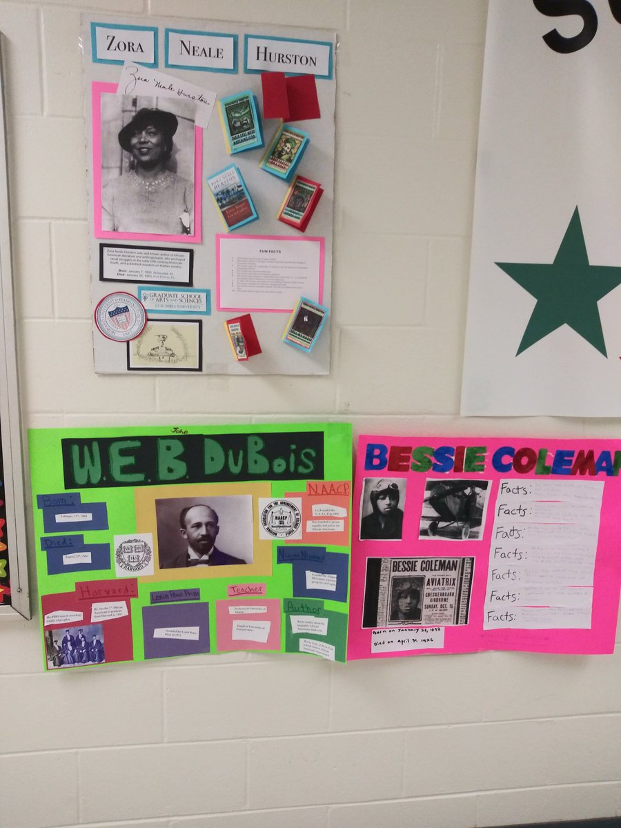 beachteach49's tweet photo. Late to post..our class projects celebrating Black History month @julieleemurray @CScottWAE1 @JoanJplav @Joselyn7Ortiz @Princess_LisaLu @MichelleMaclin @CarolSullo @Katerrybte @WoodwardStars https://t.co/ONFYCWkqkr