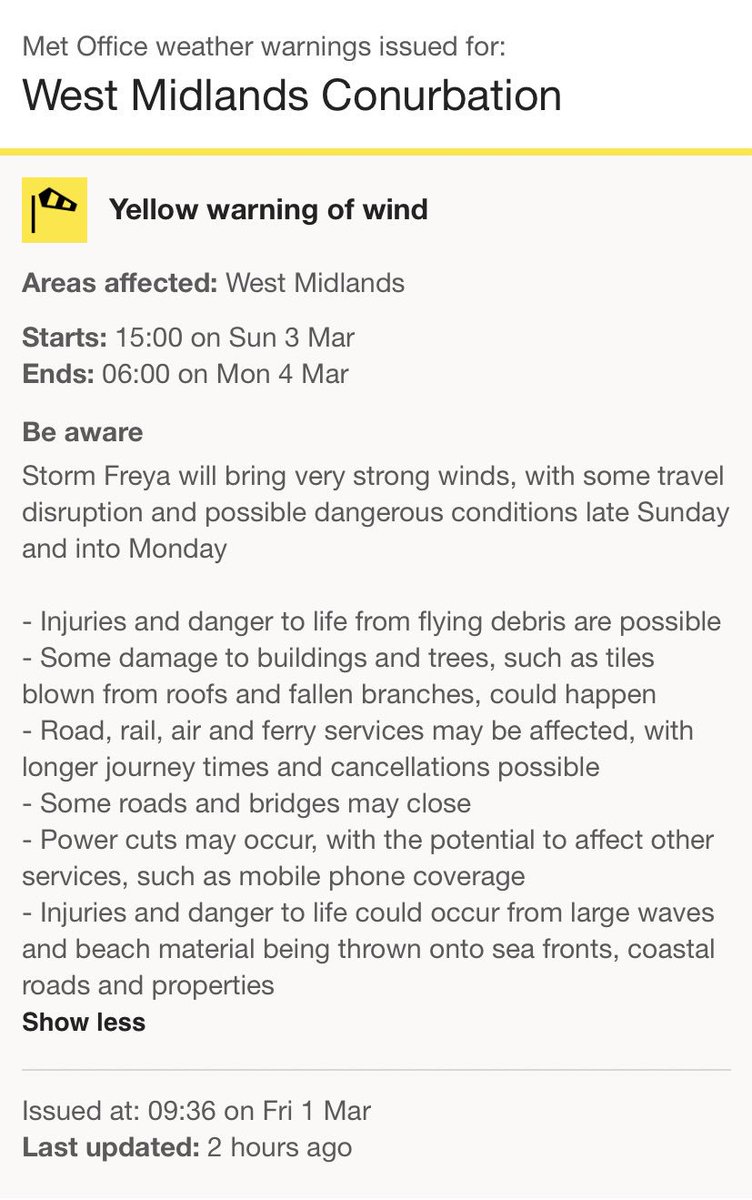 BeccyWoodTV's tweet image. Welcome to spring... we begin with a Met Office yellow weather warning for strong winds on Sunday with the arrival of #StormFreya details 👇🏻 and more with with @bbcmtd at 1.30pm