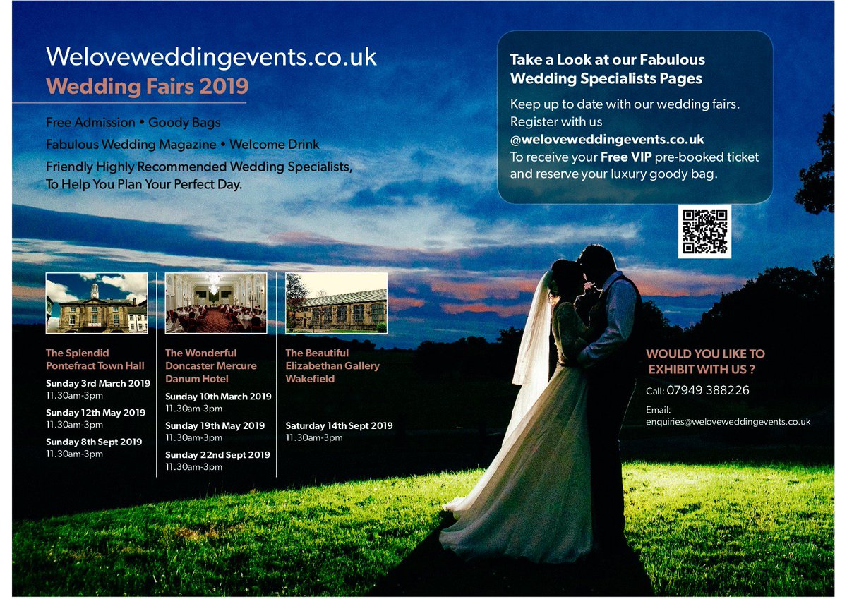 Pontefract Town Hall Wedding Fair      This Sunday 💕💕💕              FREE TICKETS weloveweddingevents.co.uk/free-tickets-1