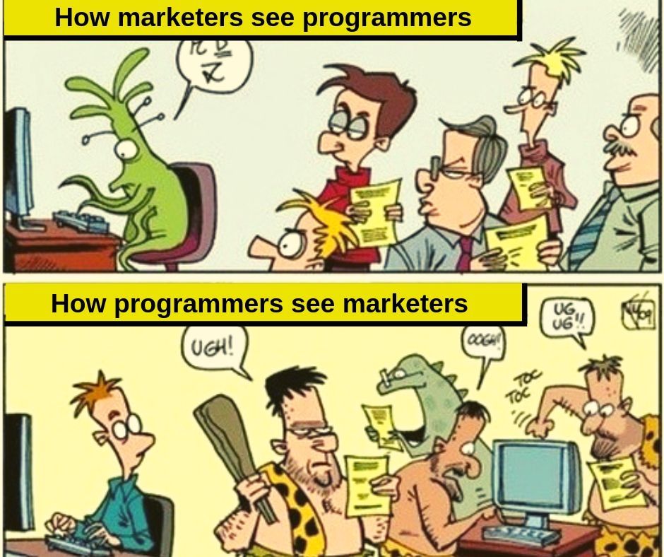 How many of you can relate to it?😂
Comment below😀 
.
.
.
#marketingmeme #programmers #SEO #viralchilly #dailylife #relatablememe #marketers #funnymemes #seomeme