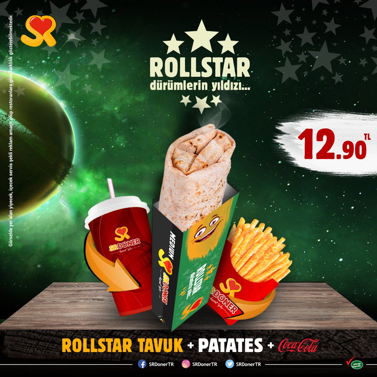 FuShenZuZong134's tweet photo. Rollstar Tavuk+Patates+Coca-Cola Sadece 12.90 TL 🌯🍟🥤💫 #Rollstar #lezzetaşkı #SRdöner #SRdoner #cuma https://t.co/Sws6NQEnrC