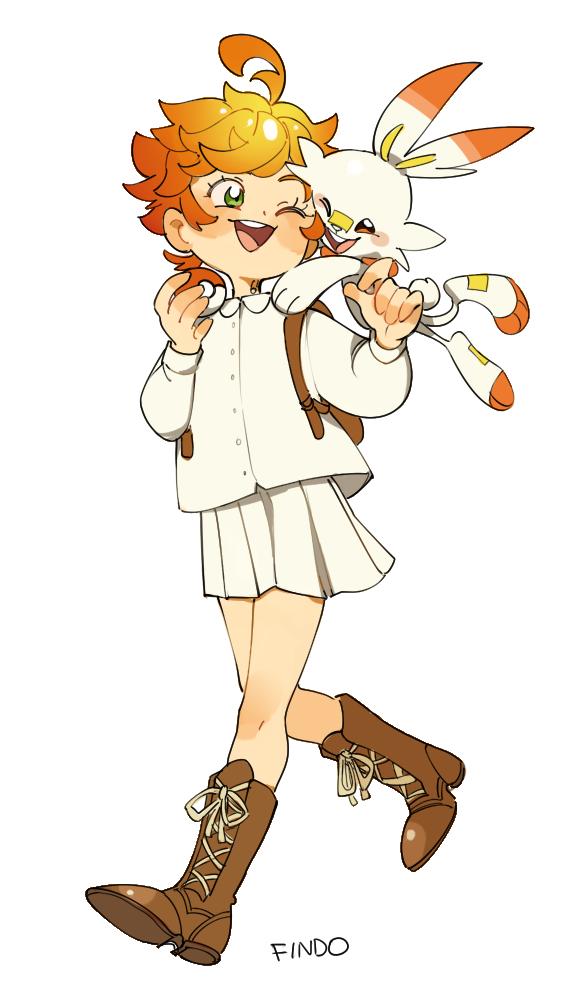 findoland's tweet photo. #ThePromisedNeverland  #PokemonSwordShield 
🧡💙💚 https://t.co/pBYE4GiQCY