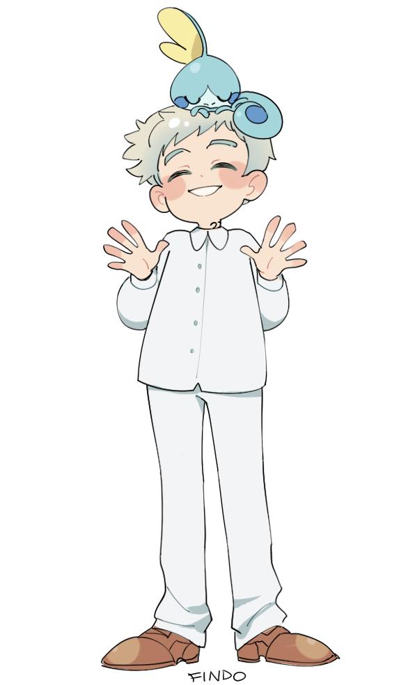 findoland's tweet photo. #ThePromisedNeverland  #PokemonSwordShield 
🧡💙💚 https://t.co/pBYE4GiQCY