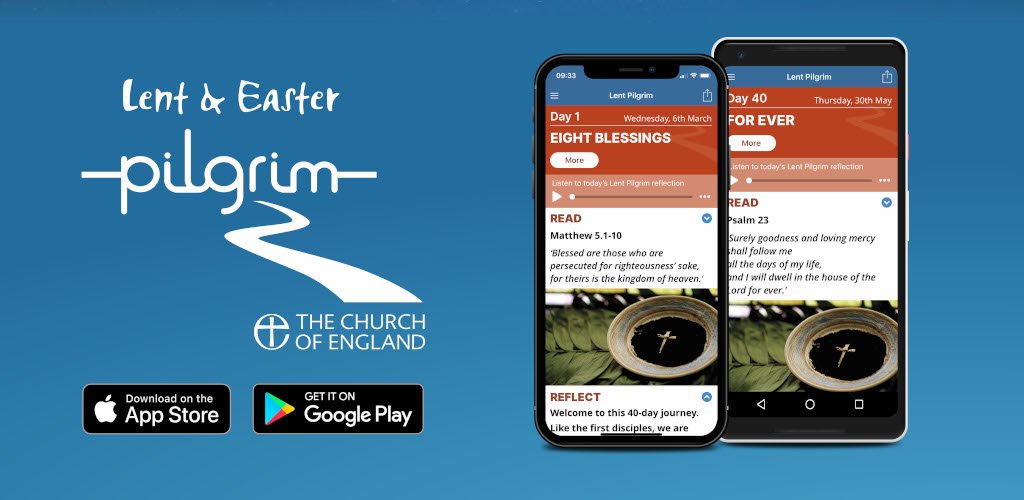 The #LentPilgrim app is now live for both Apple and Android! Developed with <a href="/churchofengland/">The Church of England</a> &amp; <a href="/AimerFaith/">Aimer faith apps</a>, it offers 40 daily Lenten reflections by <a href="/Steven_Croft/">-</a>

Download from GooglePlay: ow.ly/mnk330nS03y 

Download from the AppStore: ow.ly/Yb3r30nS02R
