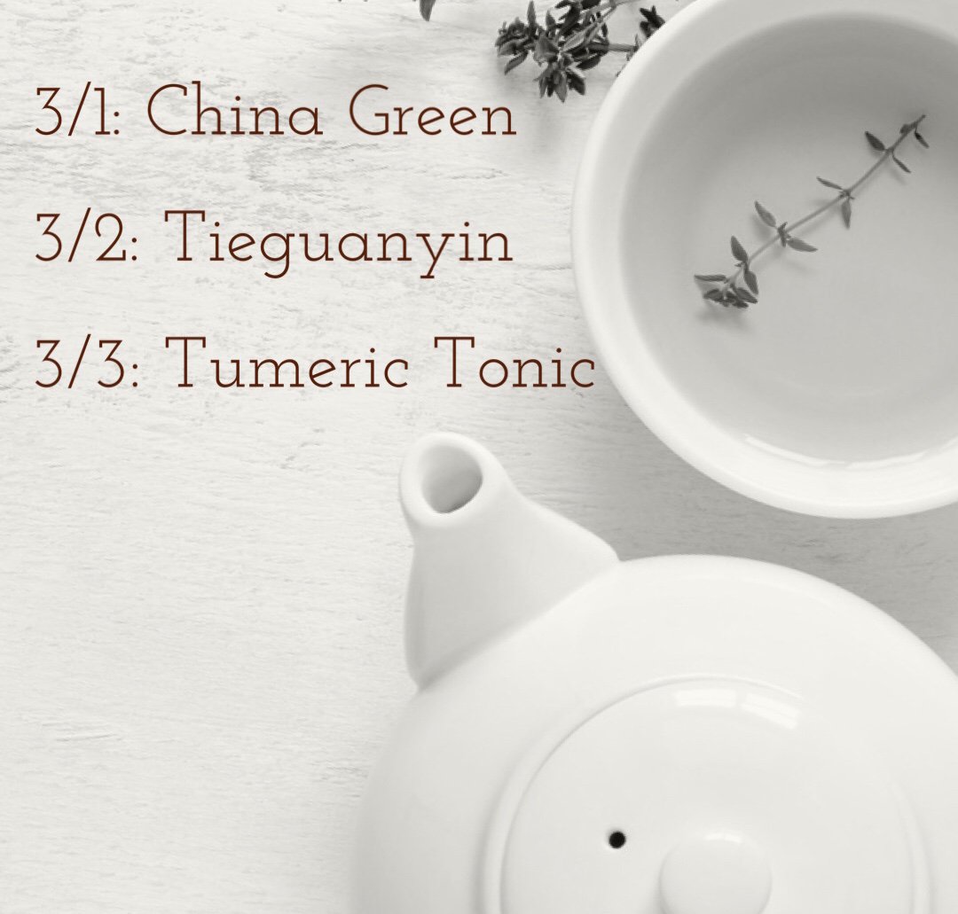1369coffeehouse's tweet photo. Tea month starts now.  Here is a list of the tea of the day through the weekend.  We'll post next week's on Monday.  #1369coffeehouse #teaoftheday #teamonth #cambMA #cambridgema #inmansquare #centralsquarecambridge https://t.co/LA8aiOWRYS