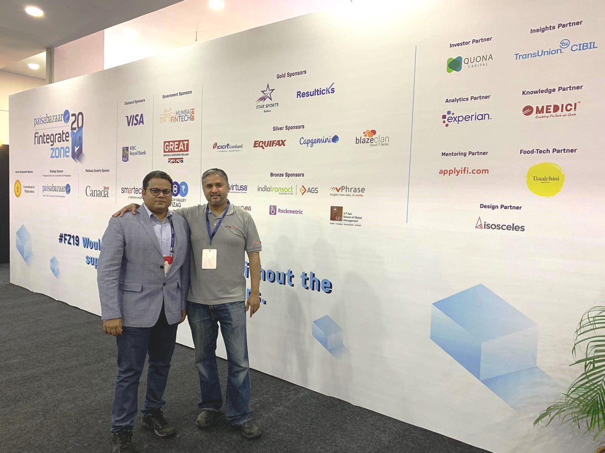 Hexanika's tweet photo. Yogesh Pandit @yogpandit Founder and CEO of #HEXANIKA with Amit Goel @agentic_ai Co-Founder of @gomedici at #Fintegrate2019
@fz19 #Fintegrate @FintegrateZone @MumFinTechHub https://t.co/mUwKMCjUp4