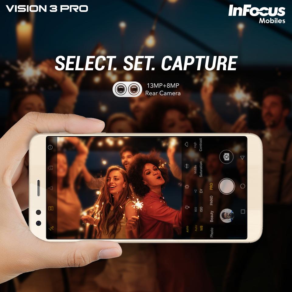 InFocus_IN's tweet image. #Vision3Pro #InFocusSmartphone
If you want to be perfect photographer then choose me. I have the PRO mode, which allows you to set up the Contrast, Saturation, EV, etc. before capturing to take a perfect shot. Get me on: amzn.to/2HM7mCX
