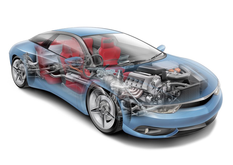 山田ジロー C 部品メーカーさんからの架空の車の透視図の発注は何度も有りました デザインに大まか注文だけあってほぼ好きに描いてます