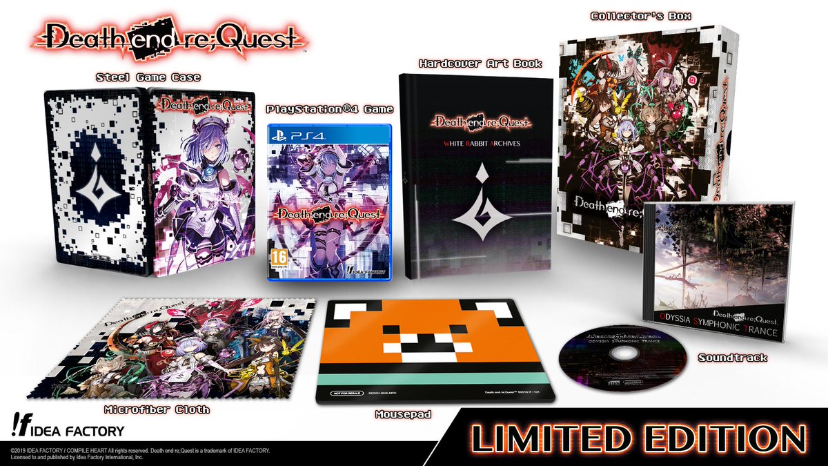 iffyseustore's tweet photo. Fancy your own Death end re;Quest Limited Edition? Stay tuned for a special giveaway later today! #FirstFridayFreebies https://t.co/l6tYSuDZmB
