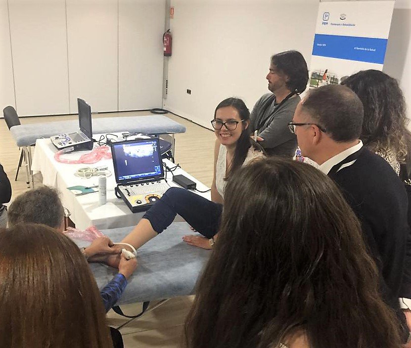 Acompañando a los médicos rehabilitadores con nuestros equipos <a href="/GEHealthcare/">GE HealthCare</a> en el taller de "Habilidades en #Ecografía: Bloqueos", que se está desarrollando en el marco del Congreso de la Sociedad Valenciana de Medicina Física y Rehabilitación #svmefr19