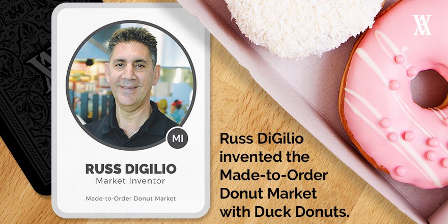 Adam_Vasquez's tweet photo. Stale donuts are a thing of the past if Russ DiGilio has any say in it. With @DuckDonuts,  Russ has taken on the donut industry by inventing a new made-to-order donut market giving customers fresh and delicious donuts each and every time. #MarketInvention https://t.co/CG7r25KVlq