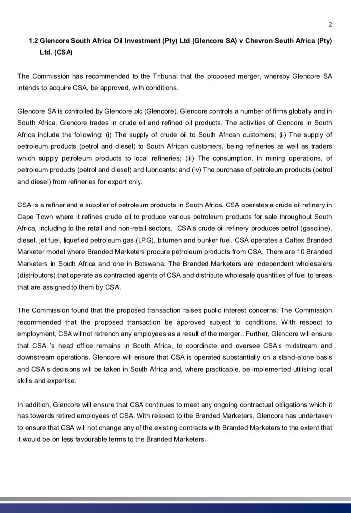 CompComSA's tweet photo. Weekly Statement: Latest decisions by @CompComSA 1/3 https://t.co/fK2TBq0p2t