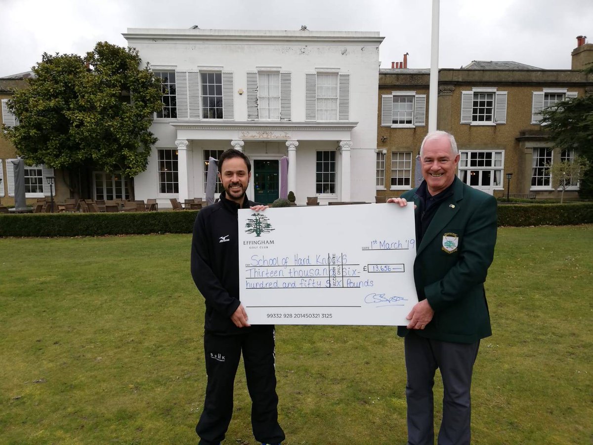 SOHKCharity's tweet photo. A huge thank you to @EffinghamGolf for supporting School of Hard Knocks.
Your generosity will help us to continue our front line delivery programmes to #changelives and #createfutures
#sohk #donation #charity #generosity #thankyou https://t.co/sMser05eni