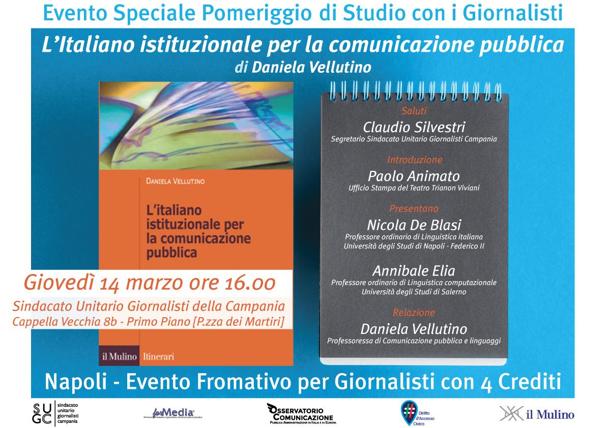 killermedia's tweet photo. #ItalianoIstituzionale
#Napoli il 14 Marzo ore 16:00, presso @sgcampania #Campania
Una Corso Speciale per Tutti i Giornalisti e Non Solo
Link fb evento https://t.co/HtA9F8VEVU
#NonMancate Via Cappella Vecchia 8B - Primo Piano [Piazza dei martiri]
@comuni_anci @SmartCityANCI #ANCI https://t.co/mnwJdKD1nF