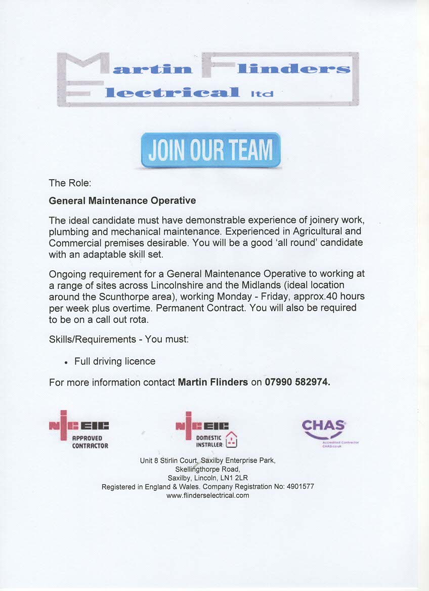 FlindersElectr2's tweet photo. We are recruiting! Please get in touch to discuss the opportunities we have available. #Recruiting https://t.co/uPCqzAVDXp