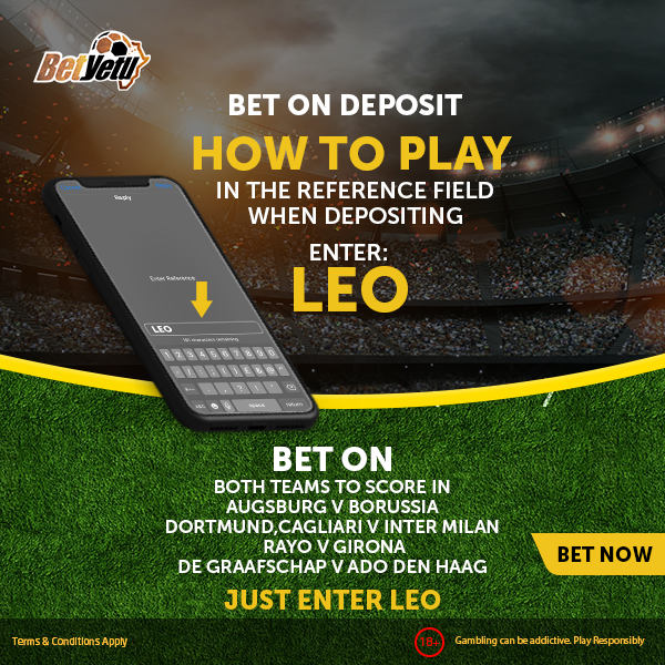 PariMatchGh's tweet photo. BTTS #Augsburg v #Dortmund #Cagliari v #InterMilan #Rayo v #Girona #DeGraaf v #ADODen today via USSD
Simply enter the keyword "LEO" in the reference field for BTTS when depositing money from your mobile money account into your betyetu account.
MTN: *170#
Airtel: *500#
Tigo: *501# https://t.co/LfTxVdnpll