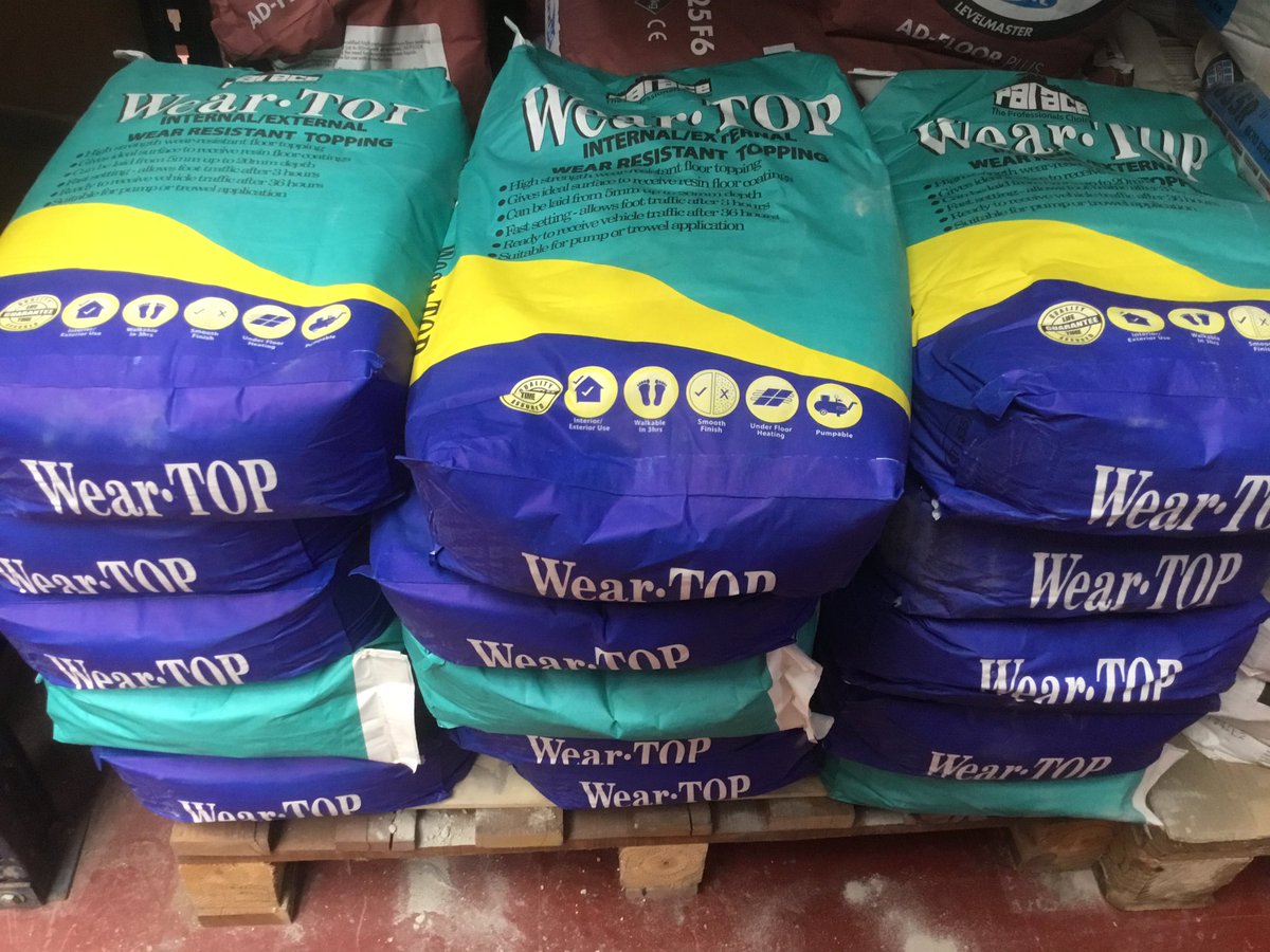 Victor_PalaceCh's tweet photo. Part of Palace’s New Family of Floor Levellers - Wear Top - can be used internally or externally- can be tiled on or left as a finished surface. Fast setting &amp; can be walked on after 3hours to depths from 5-20mm #floorlevellers #externallevellingcompounds https://t.co/sZfWOgE5VN