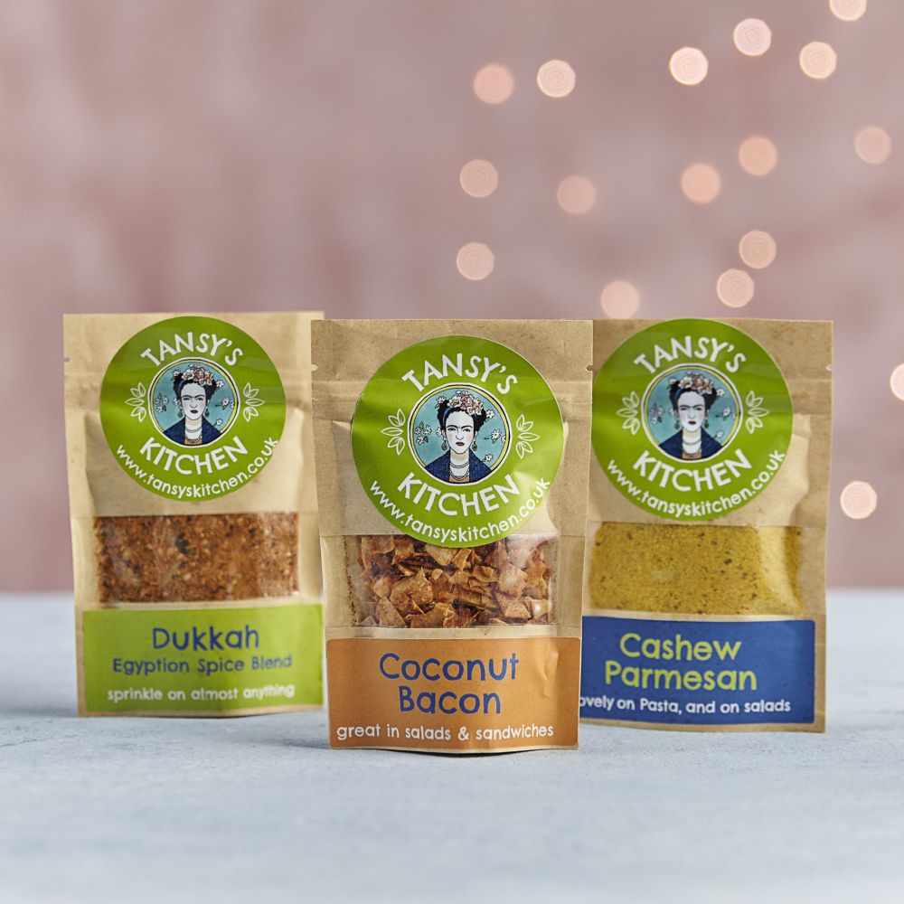 Welcome, welcome, <a href="/TansysKitchen/">Tansy Austin</a>! We're delighted to have your #plantbased parmesan, #vegan bacon &amp; spice blends on board. 🙏

>> bit.ly/2GRpJsm