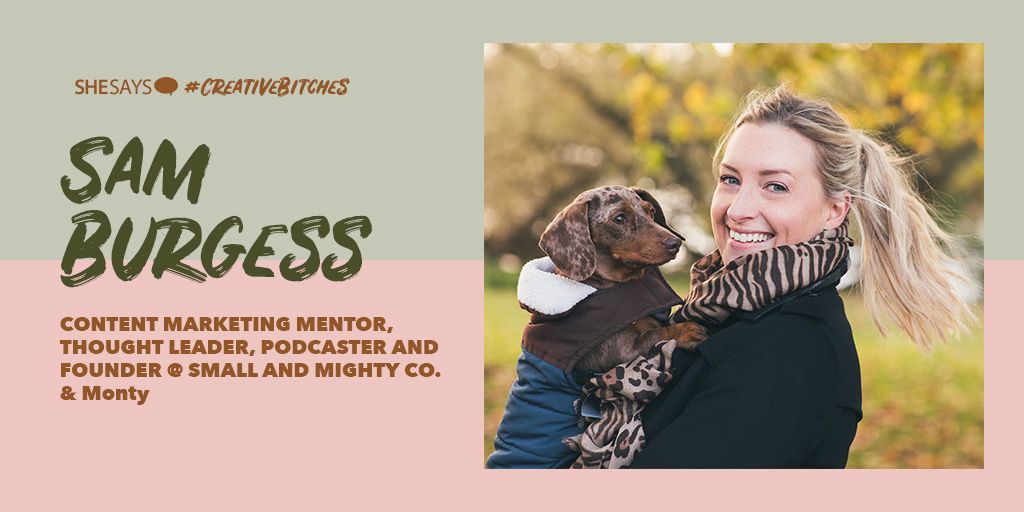 shesaysuk's tweet photo. Meet @samburgessuk, a Content Marketing mentor & founder of Small and Mighty Co and her best friend Monty. He's been a keen supporter since Day 1 of her business. Full interview ๐ https://t.co/ATWGSlMX4g #doglover #creativebitches #SSCreativebitches #businessowner #femalefounder https://t.co/gWYLRquqzq