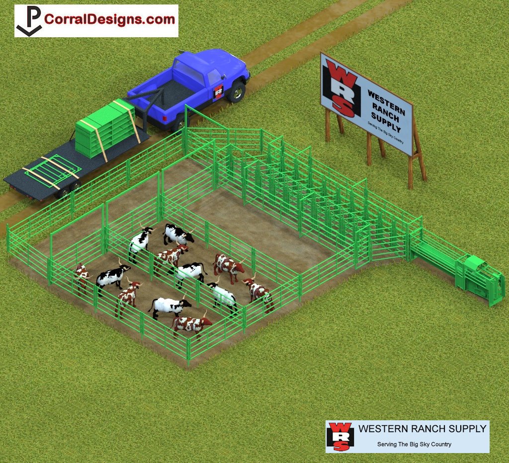 Timed Event Pens 7949 from CorralDesigns.com #Corrals #Rodeo #Stampede #Livestock #Cattle #Roping #Bison #Buffalo #Horses #Equine #Cowboy #Ranch #Farm #Country #Stalls #WRS #WesternRanchSupply